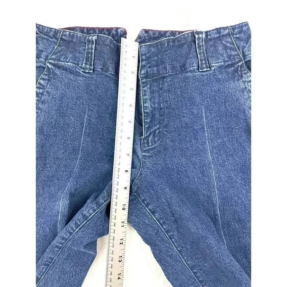 VTG Tommy Hilfiger Women's Blue Denim Jeans Sz 8 Culottes Wide Leg Flare Retro - Picture 8 of 11